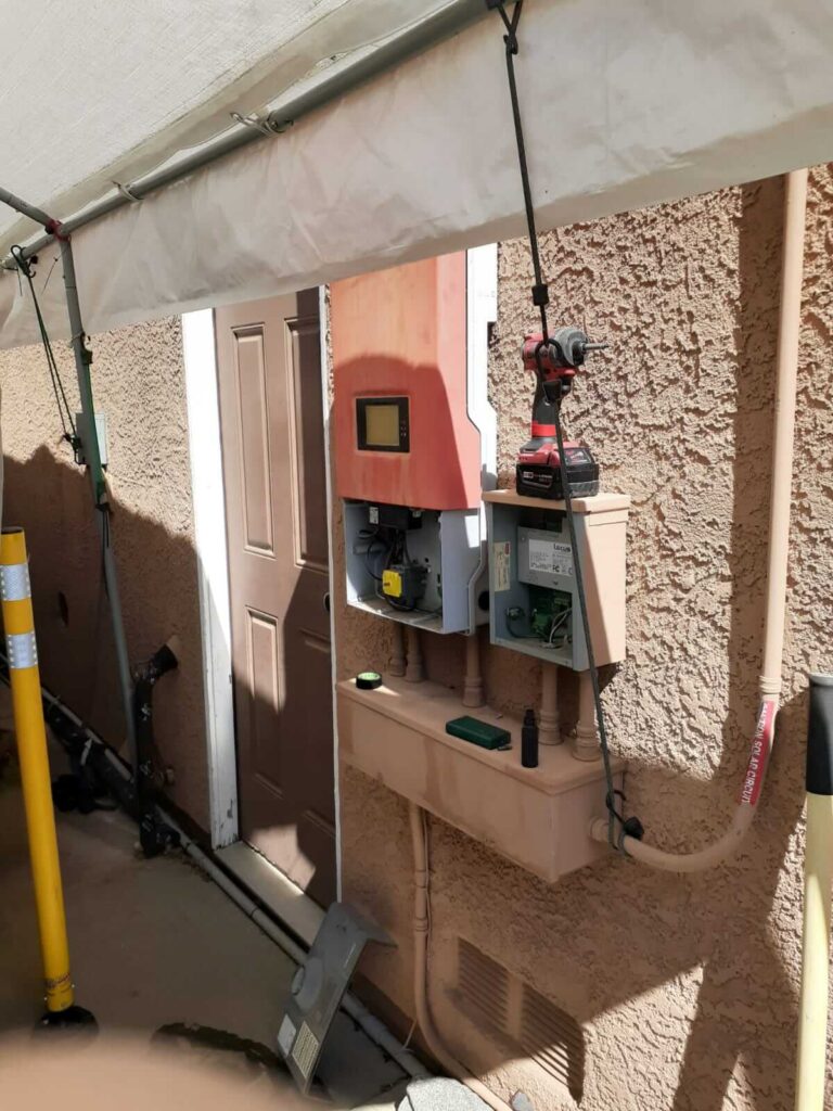 Inverter replacement before photo old inverter